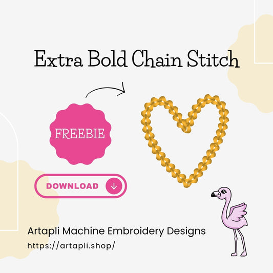 Download your freebie: Extra Bold Chain Stitch