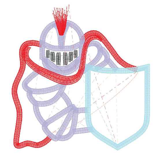 Knight with Shield Applique