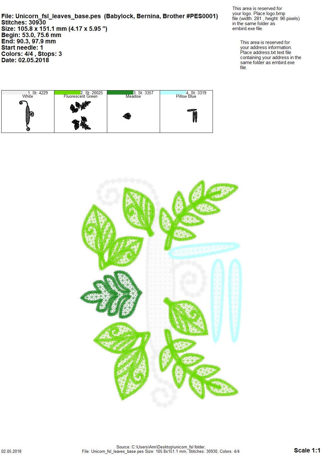 Unicorn Head with Floral Crown FSL