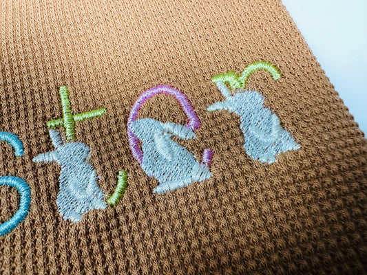 Satin Stitch Bunny Font Set of 3