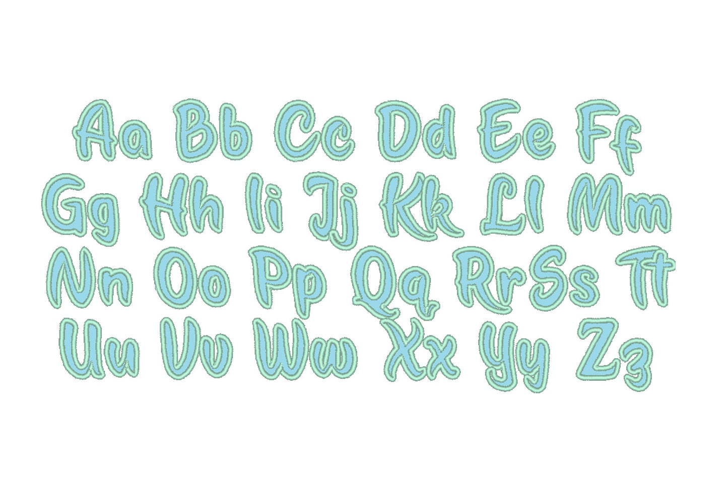 Kids Font Applique Henry