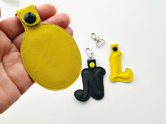 Puffy Puff Foam Monogram Keychain