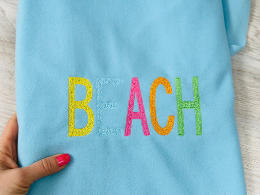 Narrow Faux Chenille Block Font