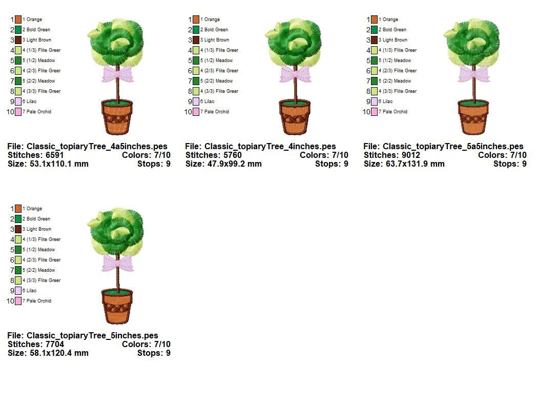 Fringed Topiary Tree with Bow