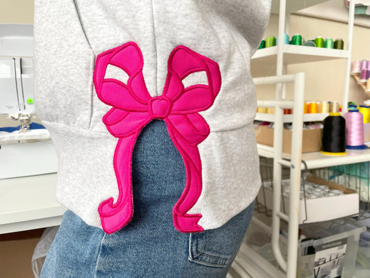 Curl Heirloom Bow Applique