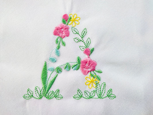 Light Stitch Summer Floral Font