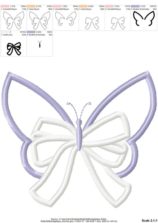Small Butterfly Wings Side Seam Bow