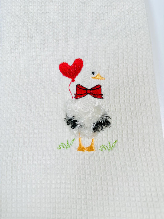 Valentine Goose with Heart Balloon