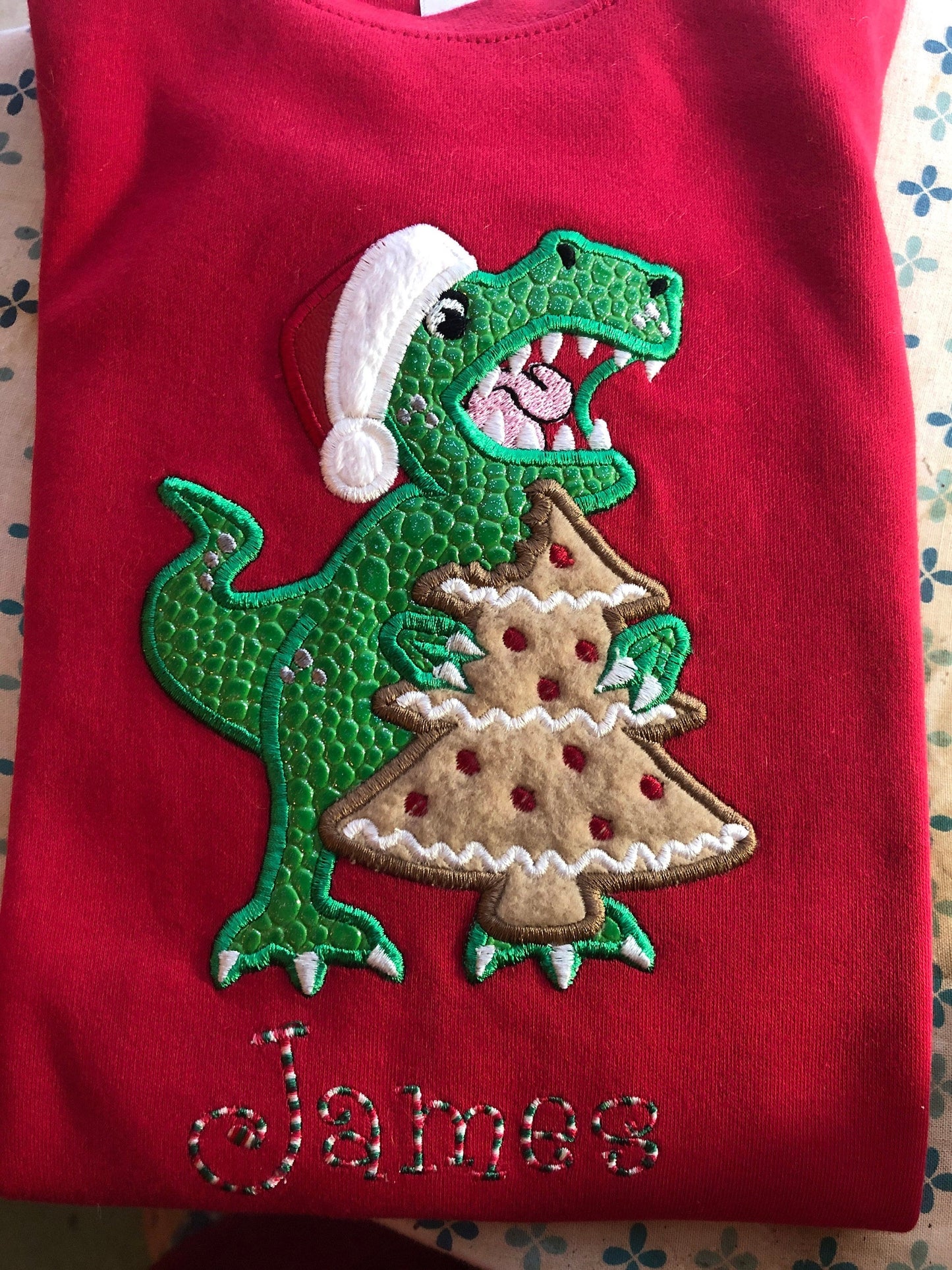 Bitten Christmas Tree and T-Rex