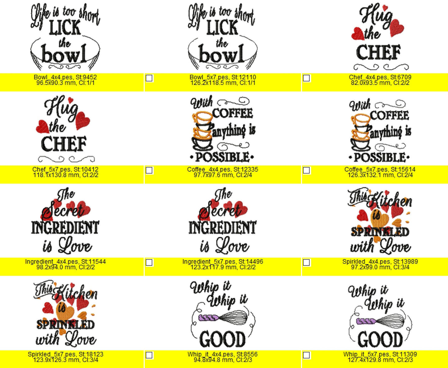 Kitchen Quote Towel Set of 6