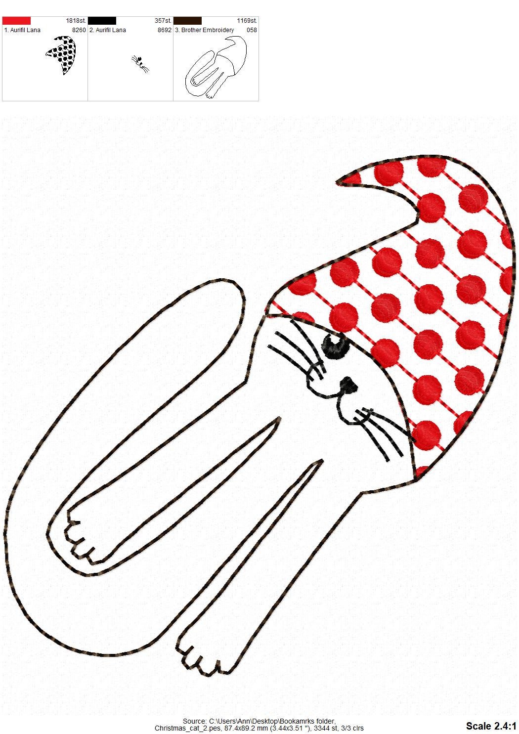 Christmas Gnome Cat Bookmark Set