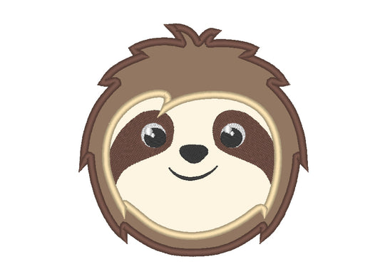 Sloth Face Applique