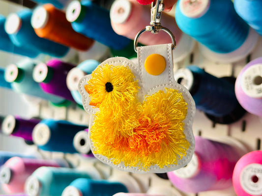 Fringed Rubber Duck Keychain