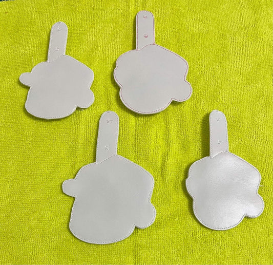 Fringed Christmas Pig Santa Keychain ITH