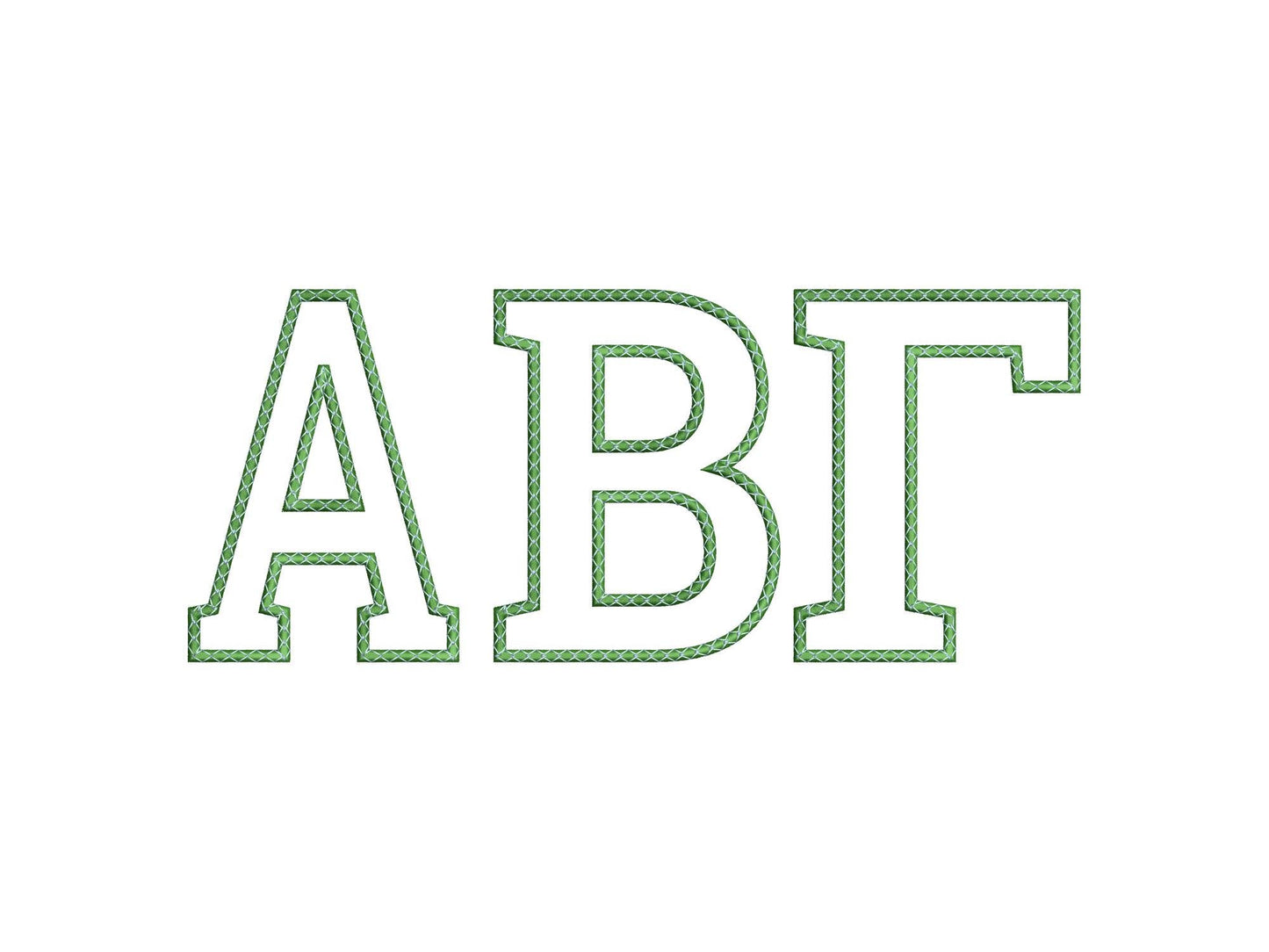 Big Sororities Greek Font Applique