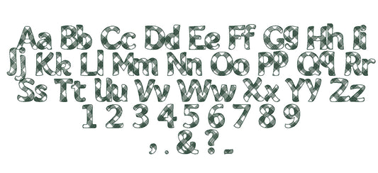 Buffalo Plaid Patterned Block Font