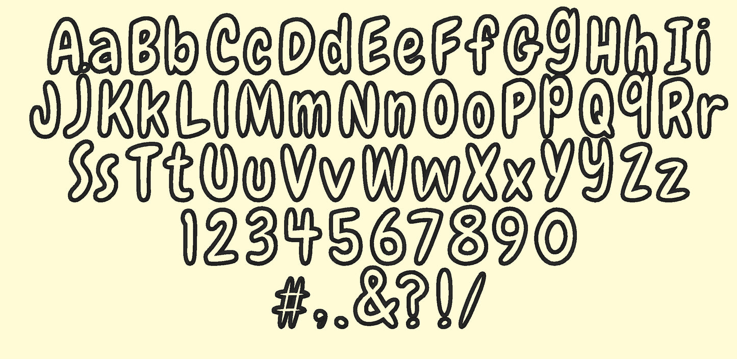 Noah Monogram Font Applique