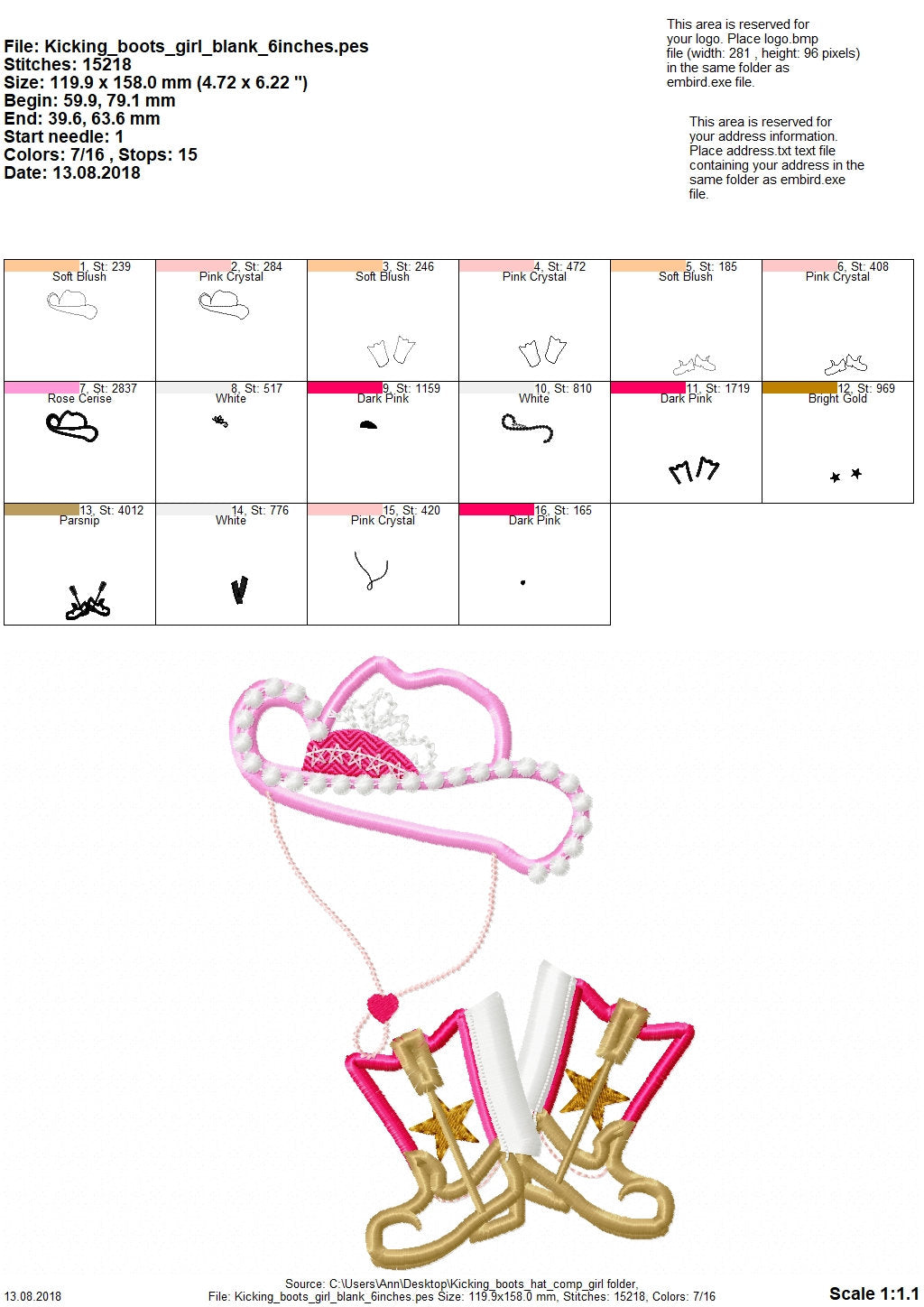 Cowgirl Boots and Hat Applique and Mini Font