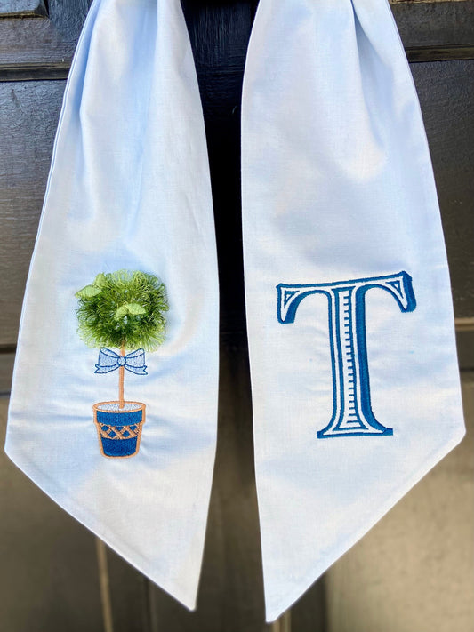 Fringed Topiary Tree with Bow