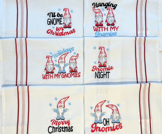 Merry Christmas kitchen Gnomies SET of 6 designs Kitchen towel cute