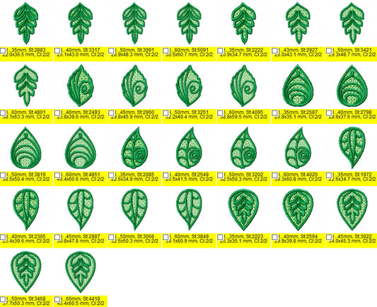 Mini Leaf Set of 6 FSL