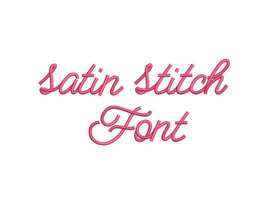 Satin stitch handwritten Font script alphabet Monogram letters kids
