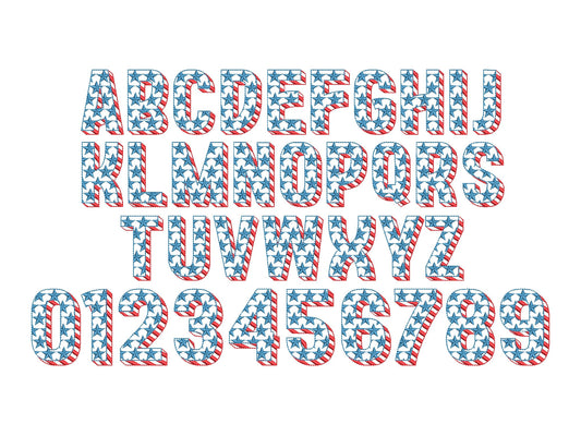 Shadow Patriotic Font