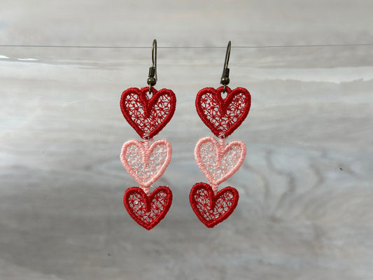 Valentine Heart Earrings Set