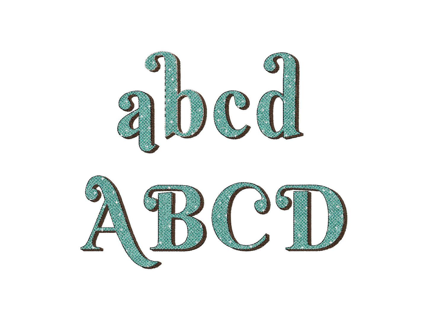 Vintage Glitter HTV vinyl Font