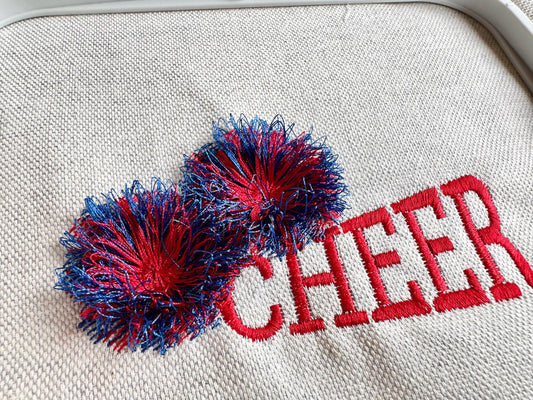 Cheer Megaphone and Fringed Pom Poms