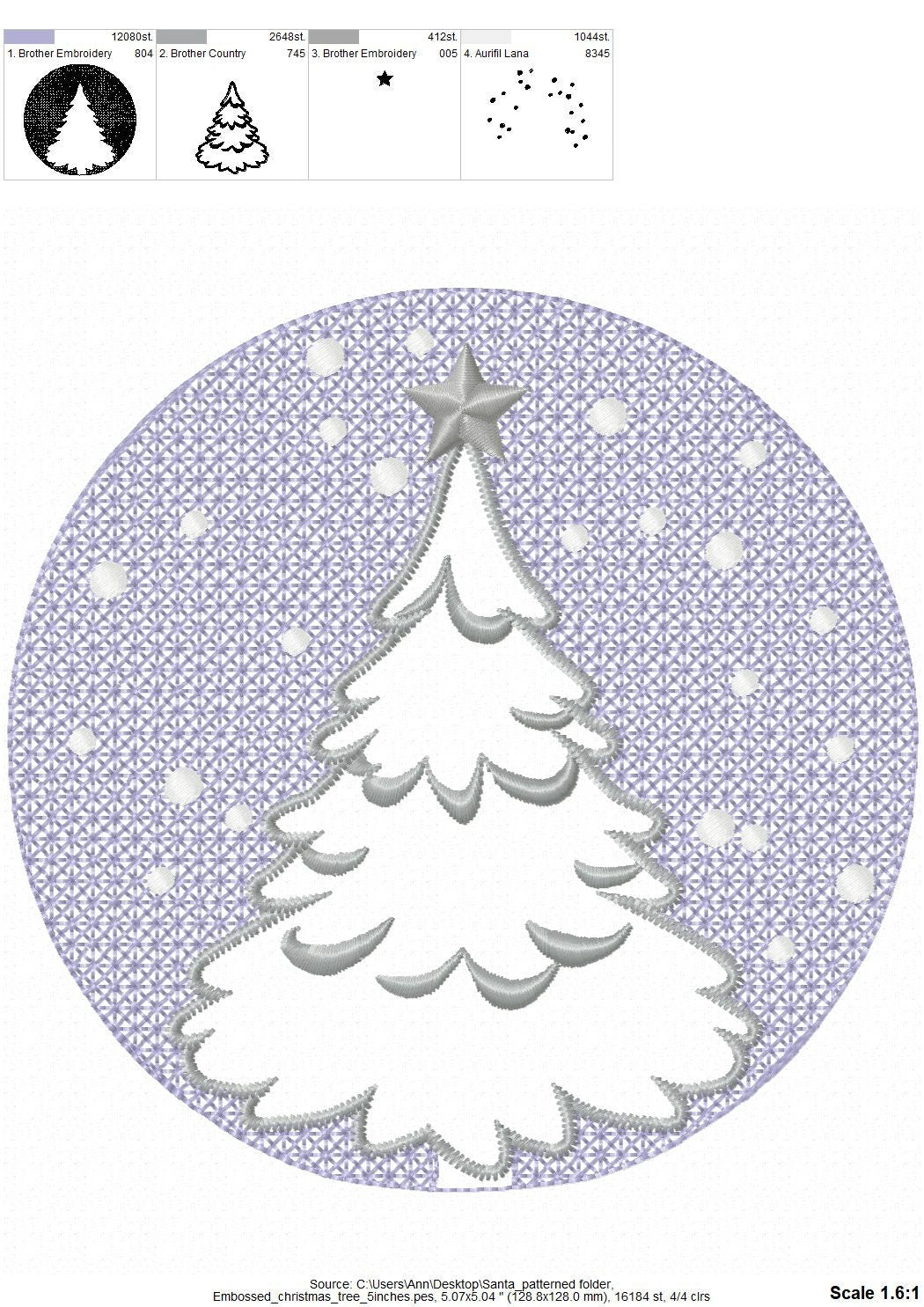 Embossed Towel Christmas Tree