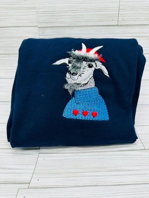 Fringed Christmas Farm Goat