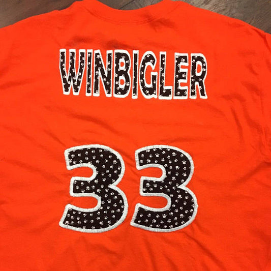 Block Type Font Applique