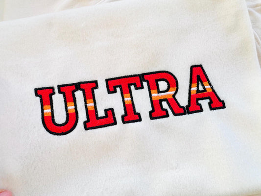 Unique Fill Stitch Striped Varsity Font