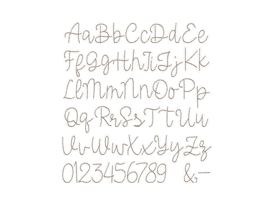 Hand Stitch Effect Font Rachel