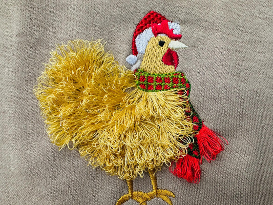 Fringed Chicken Christmas Festive Outfit
