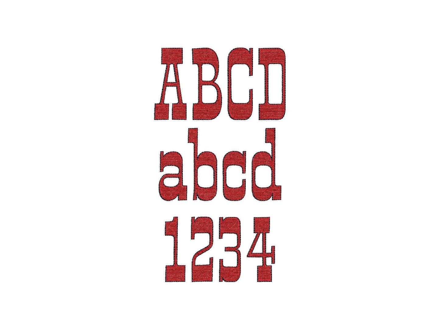 Fill Stitch Western Block Font