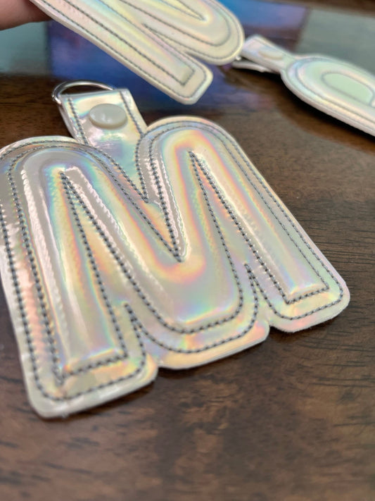 Vintage Puffy Puff Foam Monogram keychain