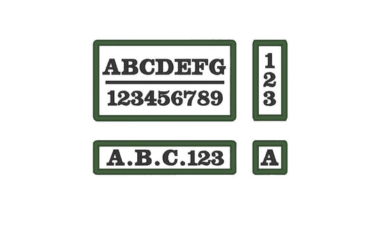 Classic Patch Shapes with Mini Font for Name Tags