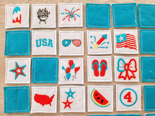 Memory Game Patriotic 4th of July