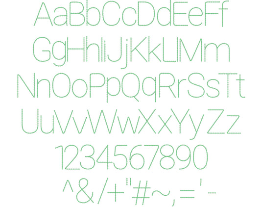 Hand Stitch Effect Block Font