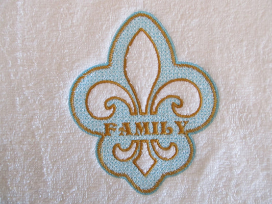Embossed Fleur De Lis and Mini Font Set