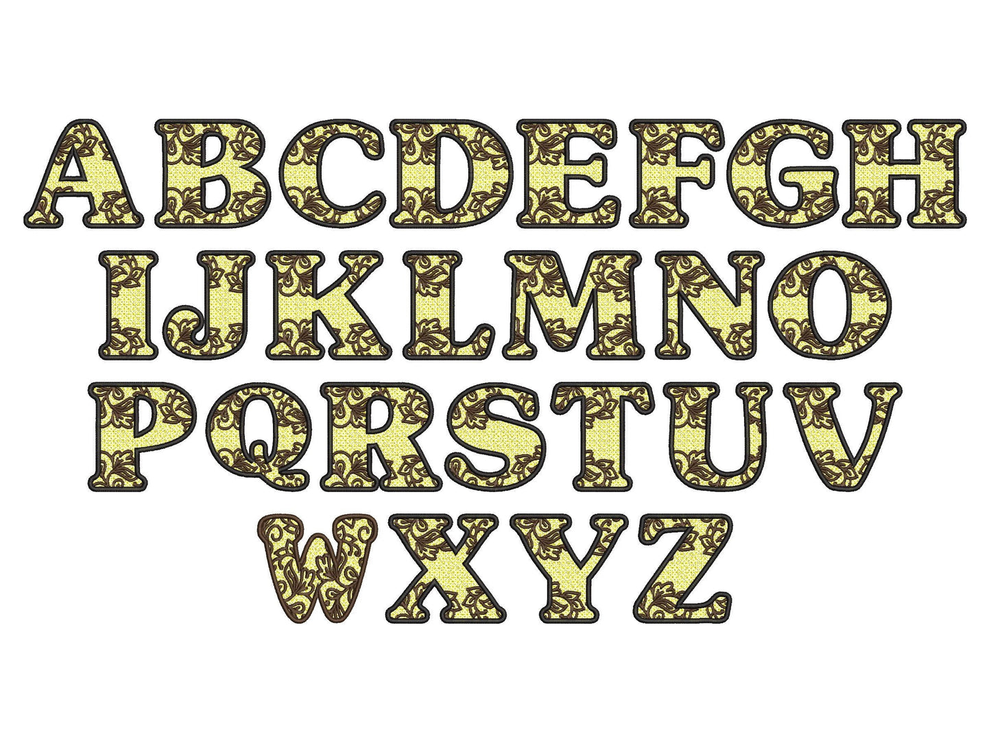 Delicate Lace Monogram Font FSL