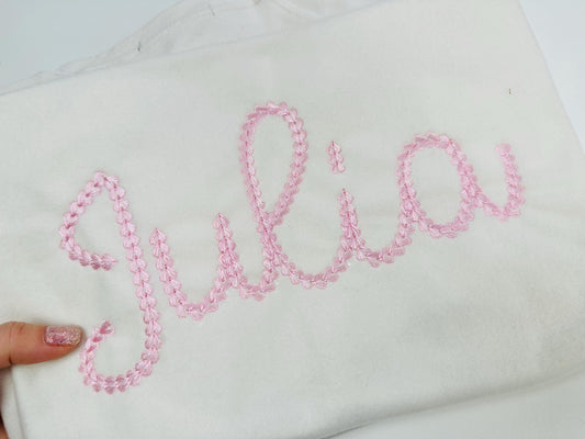 Extra Bold Chain Stitch Handwritten Font Julia