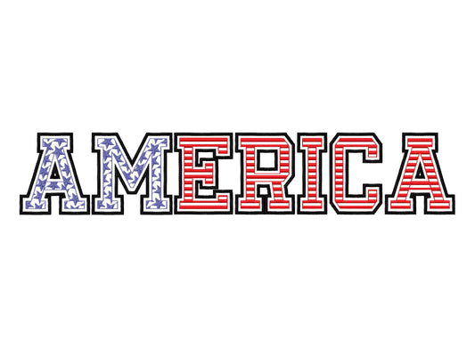 Patriotic Star Patterned Block Font