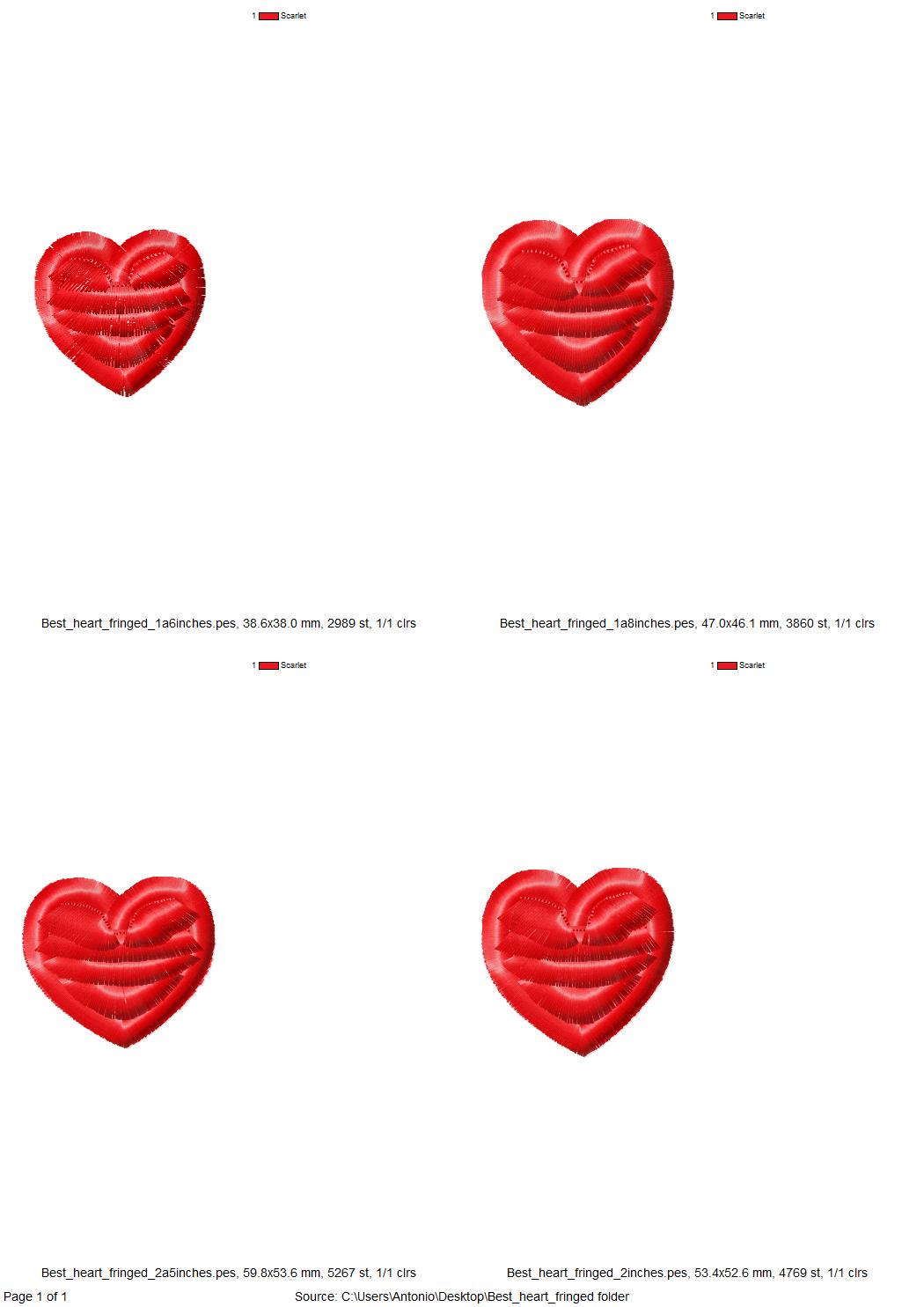 Best Fringed Heart Heart