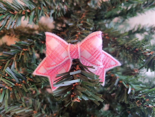 Plaid Gingham Bow ITH