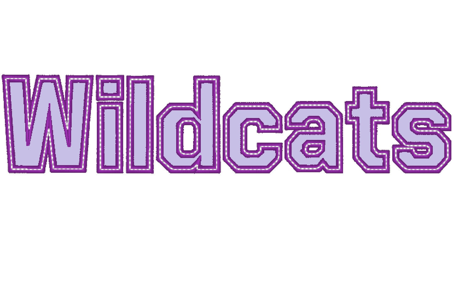 Athletic Collegiate School Team Font Applique
