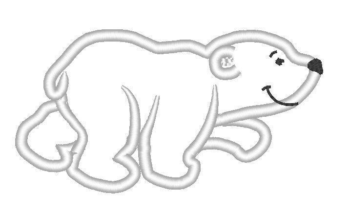 Polar White Bear Applique