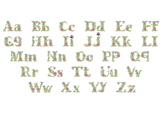 Meadow Flowers Floral Font